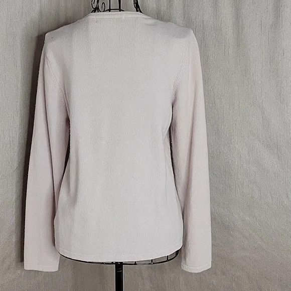 SAMANTHA TAYLOR Light Pink Cashmere Sweater Medium - Picture 4 of 5